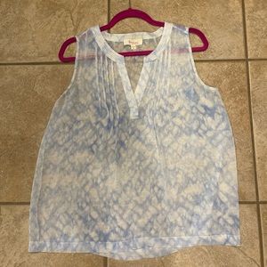 Vince Camuto Gauzy Swirl Summer Tank Top